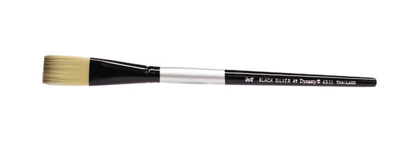 406981, Black Silver Watercolor Brush, Stroke, 3/4"