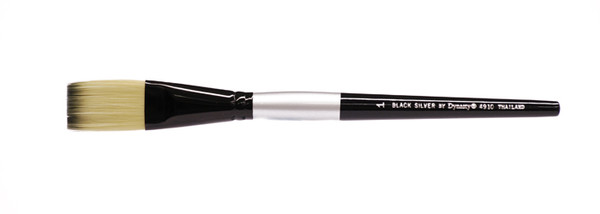 406982, Black Silver Watercolor Brush, Stroke, 1"