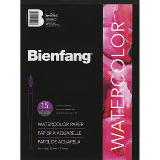 341470, Bienfang pH Neutral Watercolor Paper, 9"x12" 15 sheets