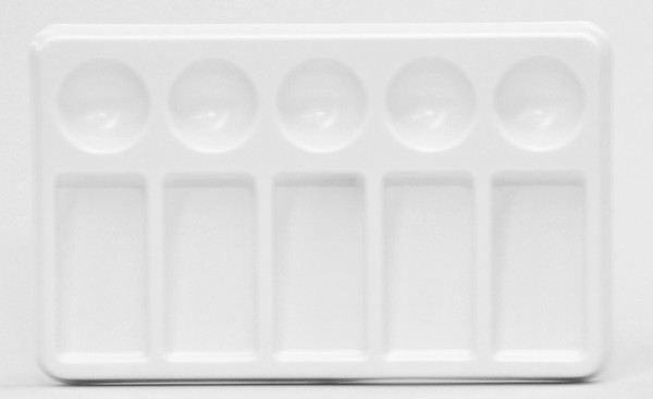 419104, Plastic Palette Tray, 5 Well,5 Slant 7 1/2"x4 1/2"