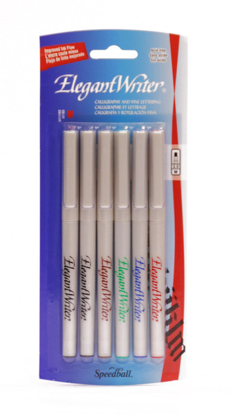 528354, Elegant Writer Caligraphy Marker, Medium Tip, 6/markers