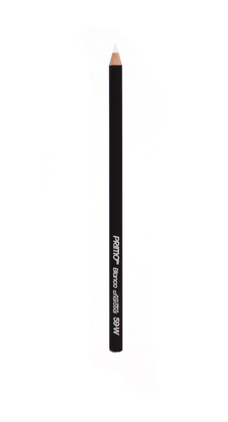 447088, Primo Euro Blend Charcoal Pencil, White, dozen