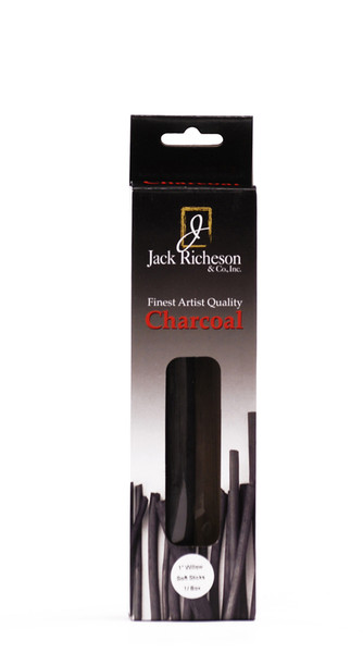 447365, Jack Richeson Natural Willow Charcoal, Giant Soft 1" width x 6", 1/