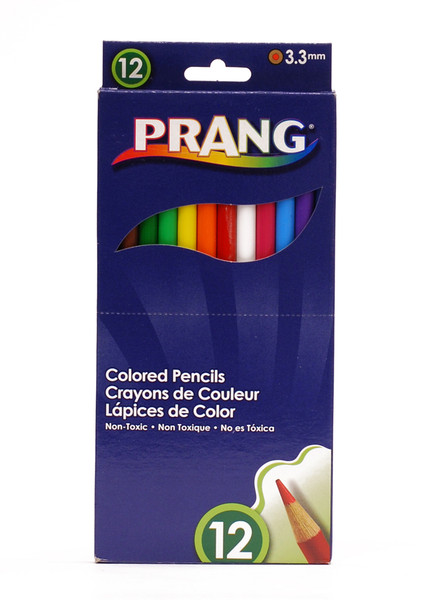 446820, Prang Colored Pencils, 3.3mm core, 12 color Set