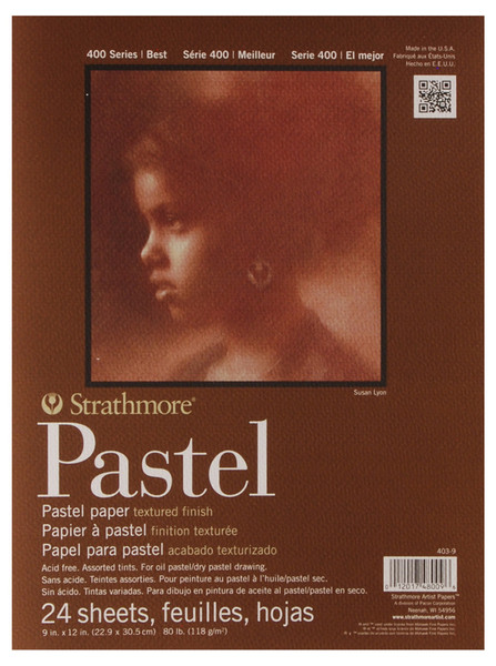 341655, Strathmore Pastel Paper 400 Series Pad, 9"x12" 24 sheets