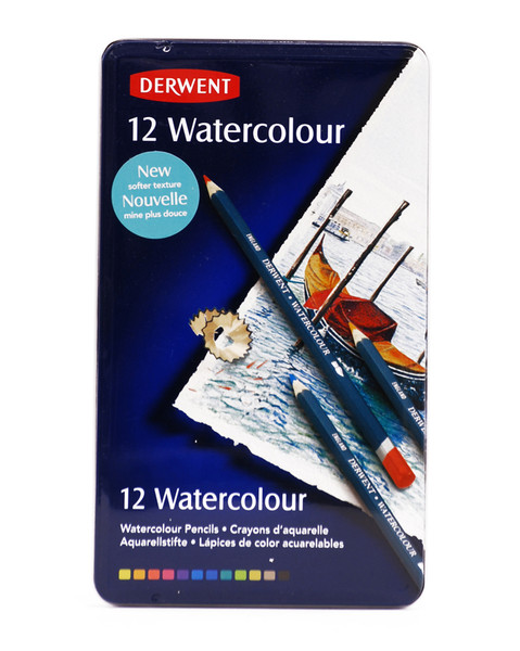 446425, Derwent Watercolour Pencil Set, 12 color