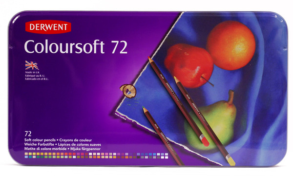 446345, Derwent Coloursoft Pencils, 72 color Set
