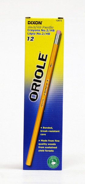 446850, Dixon Oriole Writing Pencils, No.2 - Soft, dozen