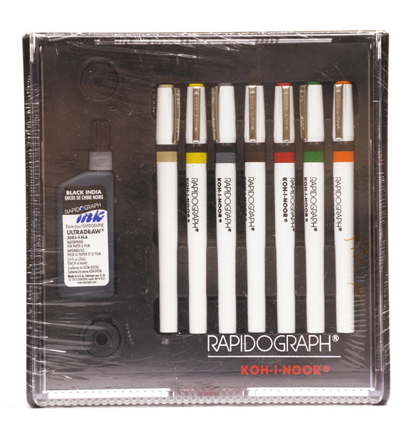 509502, Rapidiograph Technical Pen Set, 7/pens