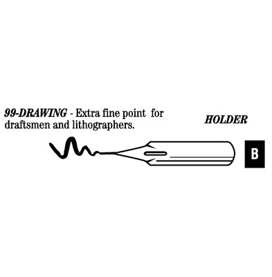 528004, Hunt Artist's Pen Points, 99 - Extra Fine Draw, dozen