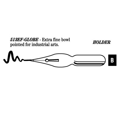 528022, Hunt Artist's Pen Points, 513EF - X-Fine Bowl, dozen