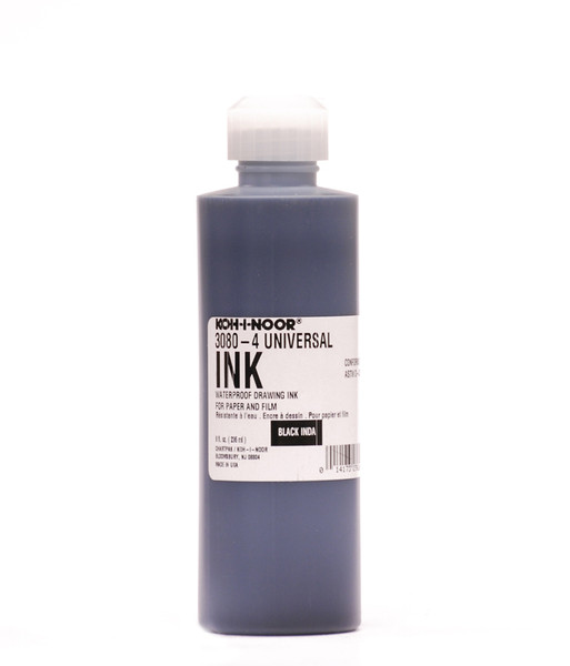 511118, Koh-I-Noor Universal Ink, Black, 8oz. Bottle