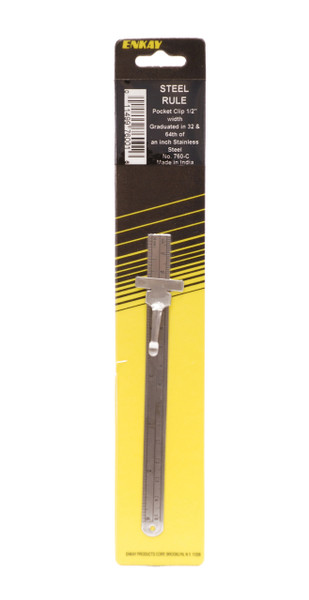 557122, Stainless Steel Pocket Scales, 6", 1/32",1/64"