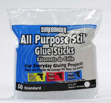 572151, Hot Melt Glue Sticks, 4", 50/sticks
