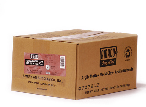 617709, Amaco Terra Cotta Clay, No.77, Low Fire, 50lbs.