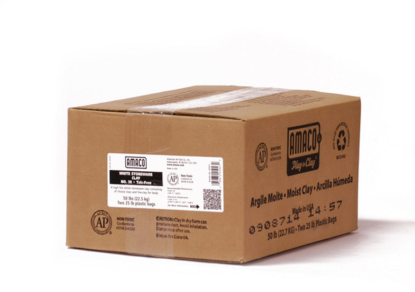 617702, Amaco White Stoneware Clay, No.38, High Fire, 50lbs.