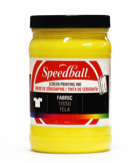 629105, Speedball  Waterbased Textile Screen Printing Ink, Yellow, 32oz.