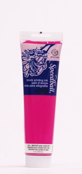 623610, Speeball Water Soluble Printing Ink, Magenta, 147cc Tube