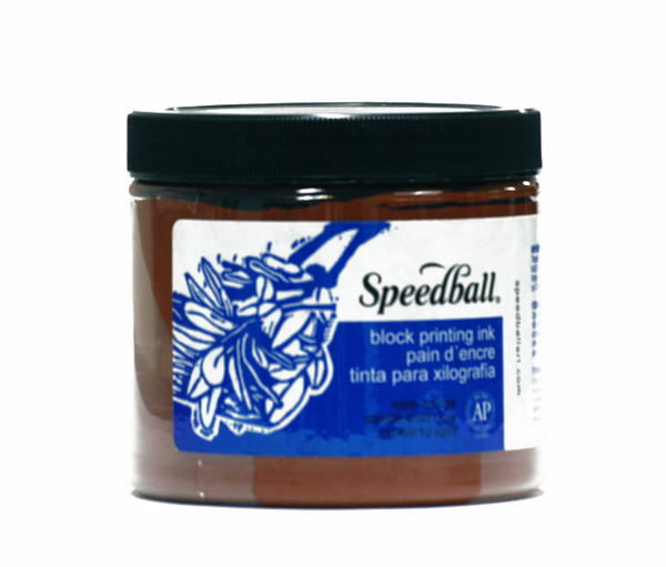 623706, Speeball Water Soluble Printing Ink, Brown, 1lb. Can