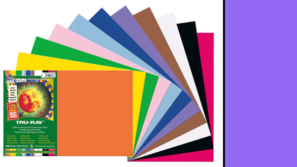 342162, Tru-ray Construction Paper, Violet, 12"x18" 50 sheets