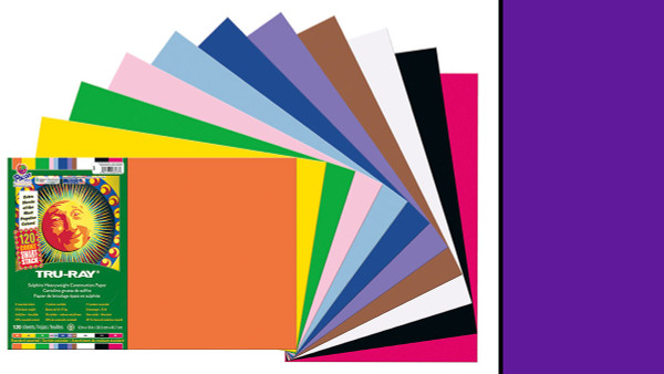342241, Tru-ray Construction Paper, Purple, 12"x18" 50 sheets