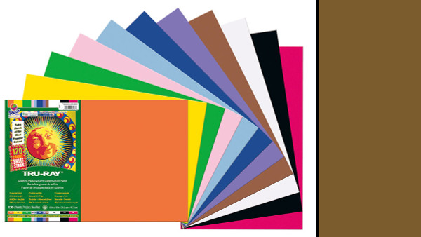 342185, Tru-ray Construction Paper, Warm Brown, 12"x18" 50 sheets