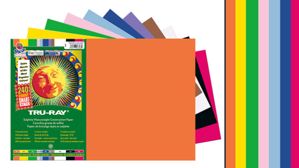 342194, Tru-ray Construction Paper, Assorted, 18"x24" 50 sheets
