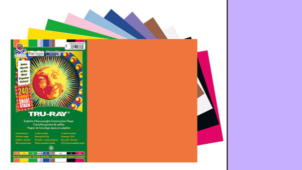 342206, Tru-ray Construction Paper, Lilac, 18"x24" 50 sheets