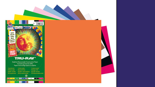 342205, Tru-ray Construction Paper, Royal Blue, 18"x24" 50 sheets