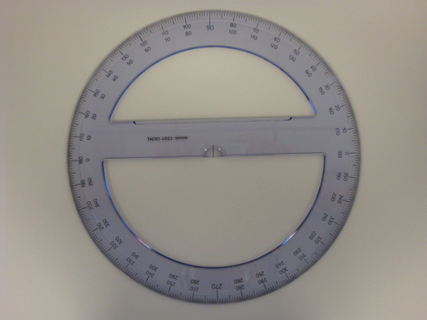 571506, Full Circular Acrylic Protractor, 10"