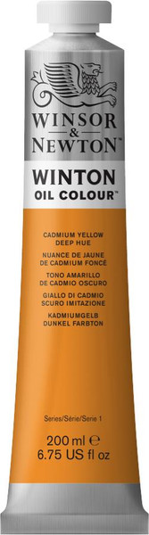 372676, Winton Oil Colour, Cadmium Yellow Deep Hue, 200ml.