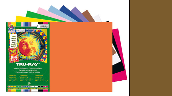 342196, Tru-ray Construction Paper, Warm Brown, 18"x24" 50 sheets