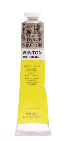 372691, Winton Oil Colour, Lemon Yellow Hue, 200ml.