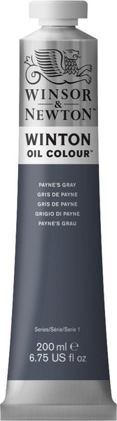 372697, Winton Oil Colour, Paynes Grey, 200ml.