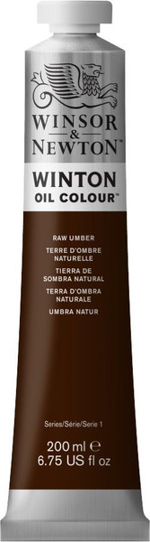 372704, Winton Oil Colour, Raw Umber, 200ml.