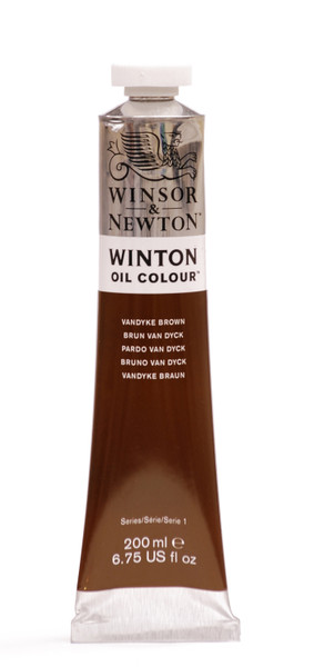 372708, Winton Oil Colour, Van Dyke Brown, 200ml.