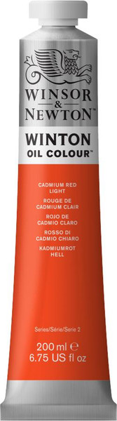 372673, Winton Oil Colour, Cadmium Red Light, 200ml.
