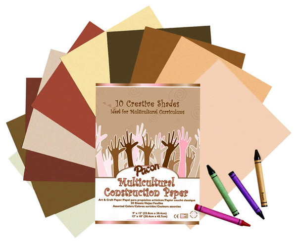 341299, Pacon Multi Cultural Construction Paper, 9"x12" 50/Sheets