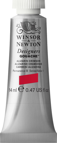373380, Designers Gouache  14ml tube - Alizarin Crimson