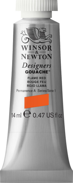 373401, Designers Gouache  14ml tube - Flame Red