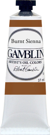 376154, Gamblin Artists Oil, Burnt Sienna, 37ml