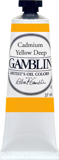 376164, Gamblin Artists Oil, Cadmium Yellow Deep, 37ml