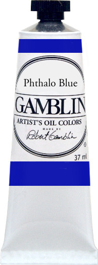 376193, Gamblin Artists Oil, Phthalo Blue, 37ml