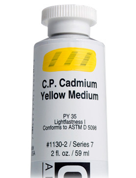 378015, 1130-2 HB C.P. Cadmium Yellow Medium, 2 oz tube