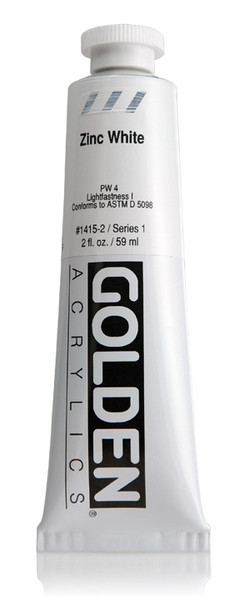 378068, 1415-2 HB Zinc White, 2 oz tube