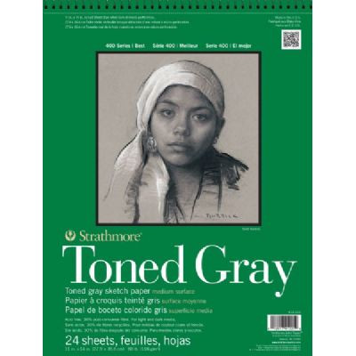 341782, Toned Sketch - 400 Series, Gray,  11"x 14"  24 sheets per pad