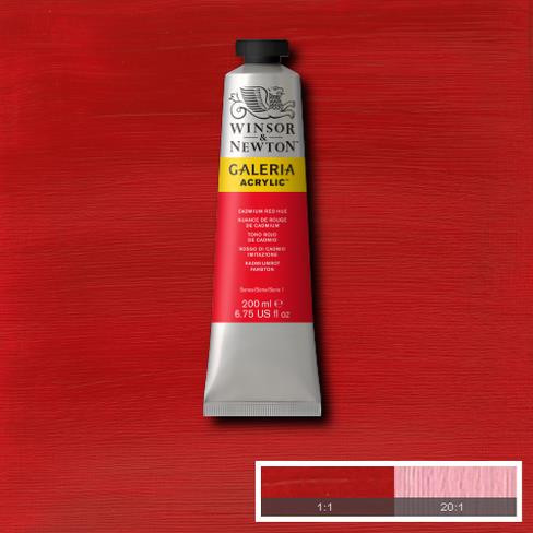 373323, Winsor & Newton Galeria, Cadmium Red Hue, 200ml.
