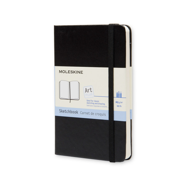 341920, Moleskine Sketchbook  3x5, 80 pages, black cover