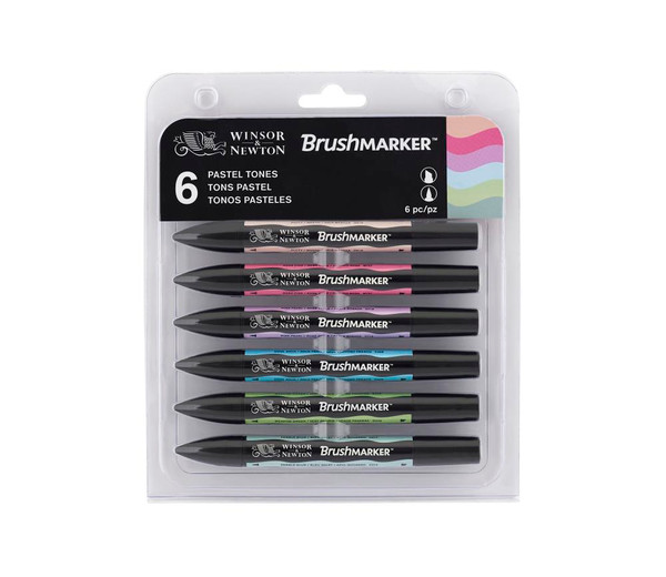 438753, WN BRUSHMARKER 6 SET PASTEL TONES