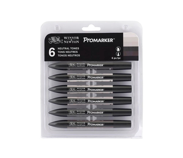438550, WN PROMARKER 6 SET NEUTRAL TONES